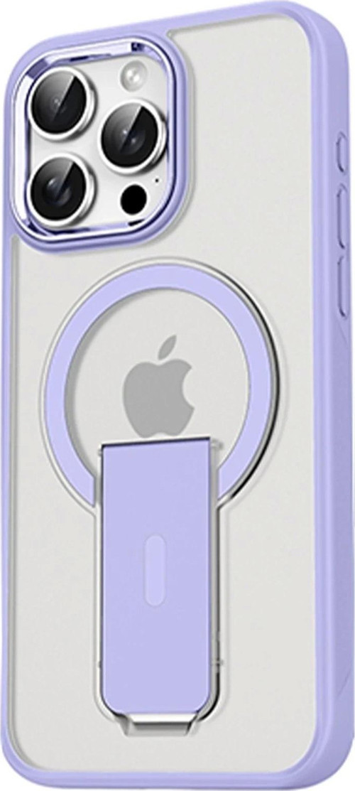 iPhone 15 Pro Tork Magsafe Standlı Kapak - Lila