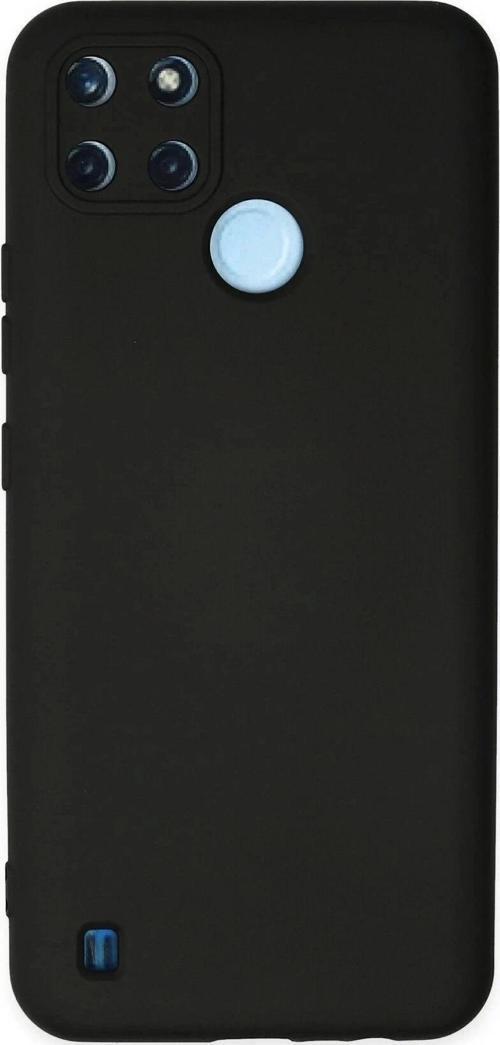 Realme C25Y Kılıf Nano içi Kadife Silikon - Siyah