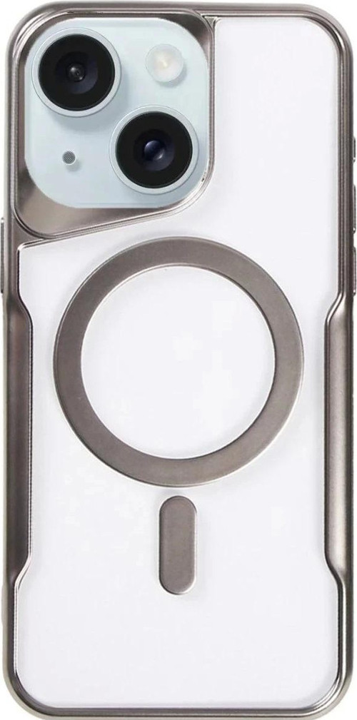 iPhone 14 Kılıf Boyi Magsafe Silikon Kapak - Titan Gri