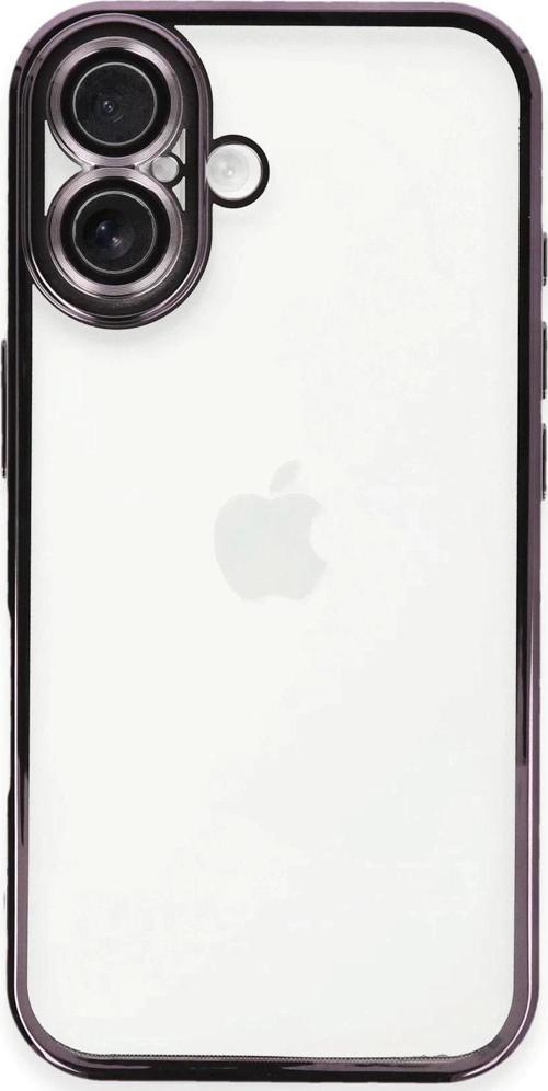 iPhone 16 Plus Kılıf Razer Lensli Silikon - Mor