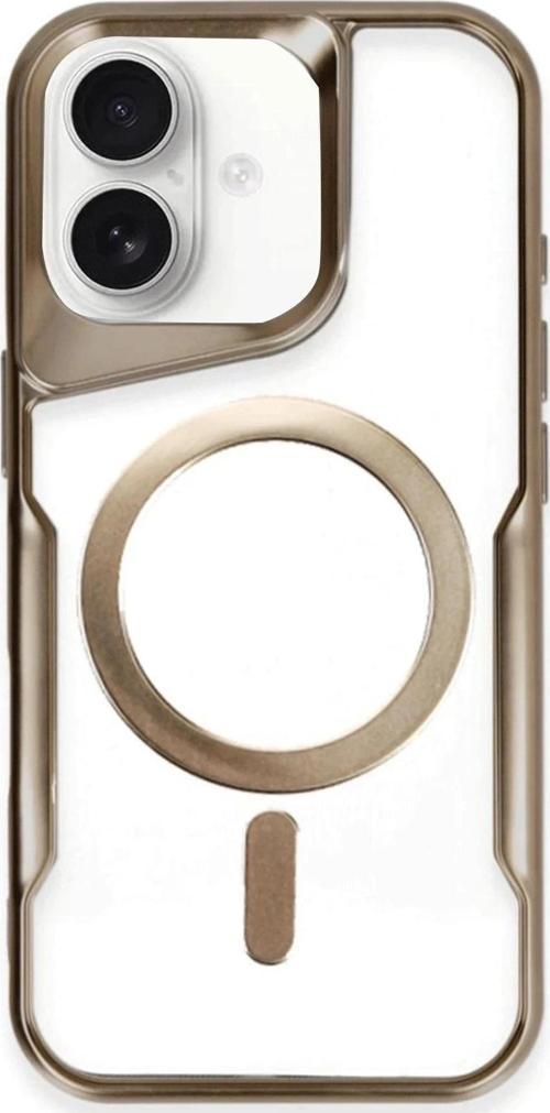 iPhone 16 Plus Kılıf Boyi Magsafe Silikon Kapak - Kahverengi