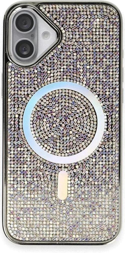 iPhone 16 Plus Kılıf Diamond Magsafe Kapak - Rainbow