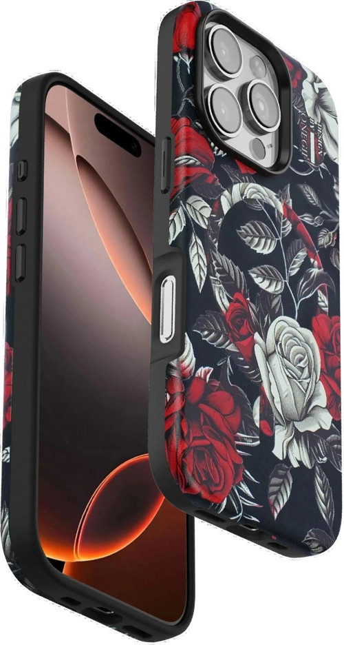 Onegif iPhone 16 Pro Max Flower Series Magsafe Kapak - Siyah