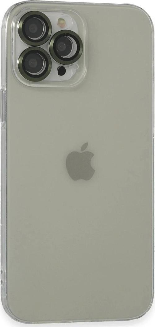 iPhone 13 Pro Max Kılıf Luko Lens Silikon - Yeşil