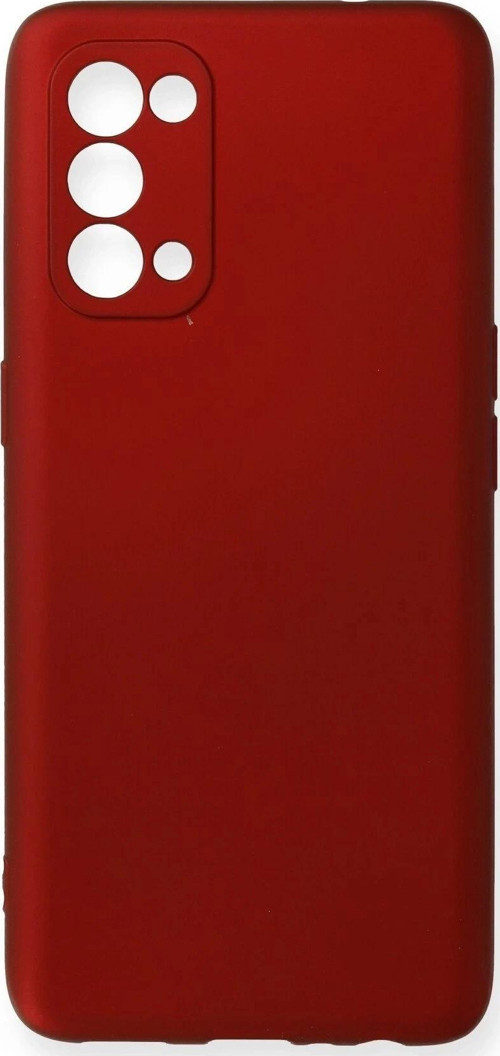 Oppo Reno 5 Pro Kılıf First Silikon - Bordo