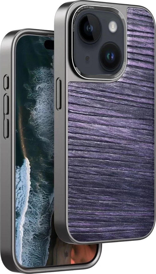 Venco iPhone 15 Wave Kapak - Derin Mor