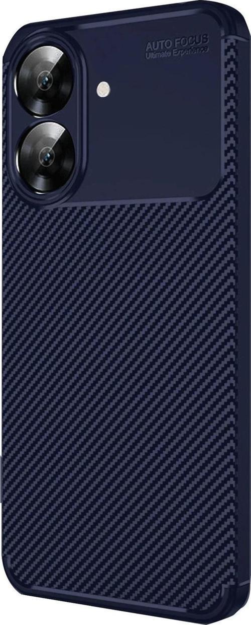 Realme Note 60 Kılıf Auto Focus Karbon Kapak - Lacivert