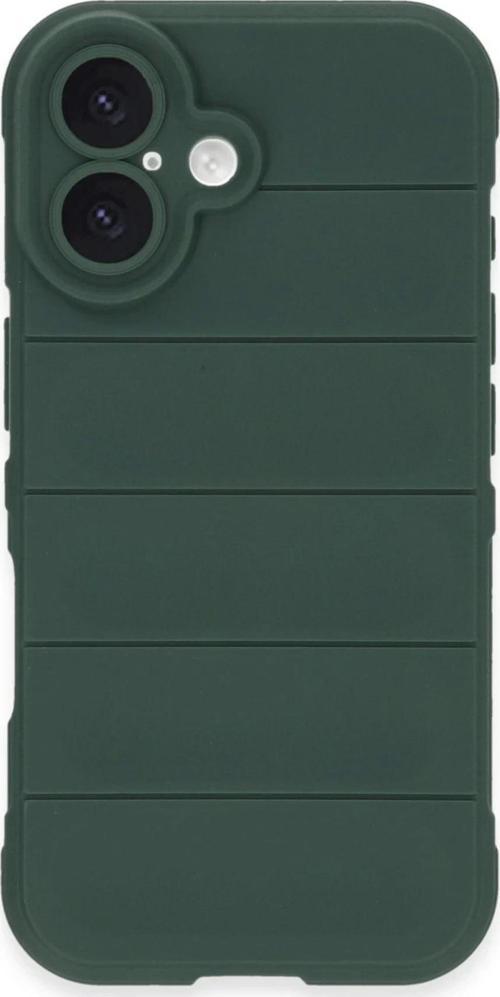 iPhone 16 Plus Kılıf Optimum Silikon - Koyu Yeşil