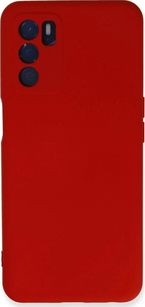 Oppo A16 Kılıf Nano içi Kadife Silikon - Kırmızı