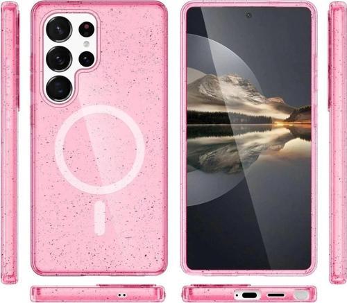 Samsung Galaxy S24 Ultra Kılıf Glow Magsafe Kapak - Pembe
