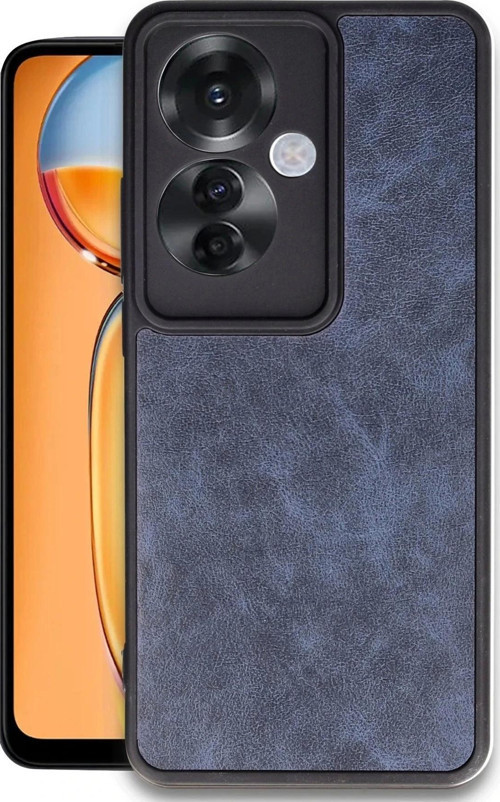 Oppo Reno 11F Kılıf Aras Deri Kapak - Lacivert