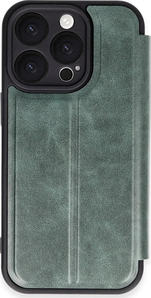 iPhone 16 Pro Max Kılıf Flip Cover - Koyu Yeşil