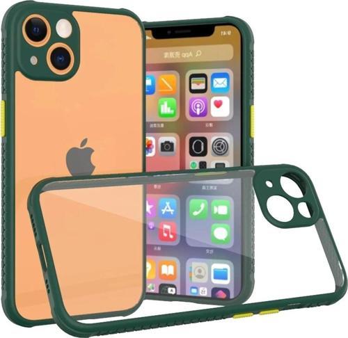 iPhone 13 Mini Kılıf Miami Şeffaf Silikon - Koyu Yeşil