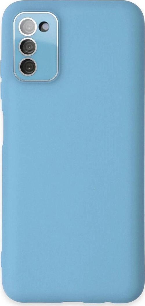 Samsung Galaxy A03S Kılıf Lansman Glass Kapak - Mavi
