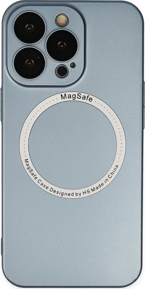 iPhone 13 Pro Max Kılıf Jack Magneticsafe Lens Silikon - Sierra Blue