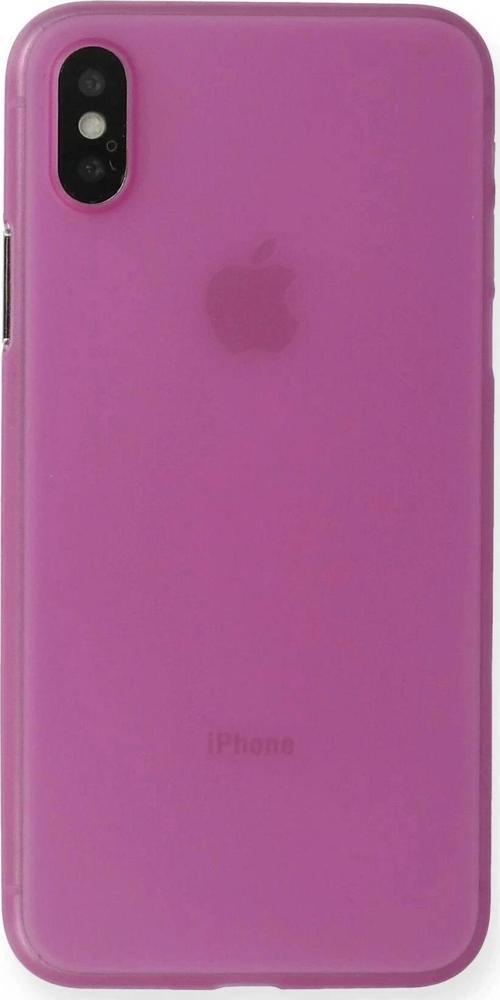 iPhone XS Max Kılıf PP Ultra İnce Kapak - Pembe