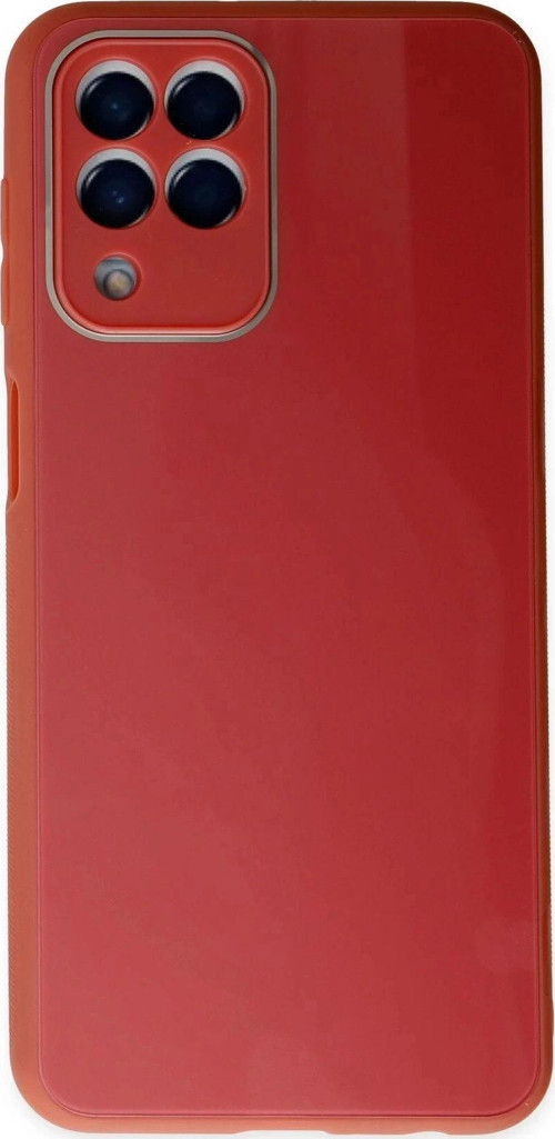 Samsung Galaxy M33 Kılıf Glass Kapak - Bordo