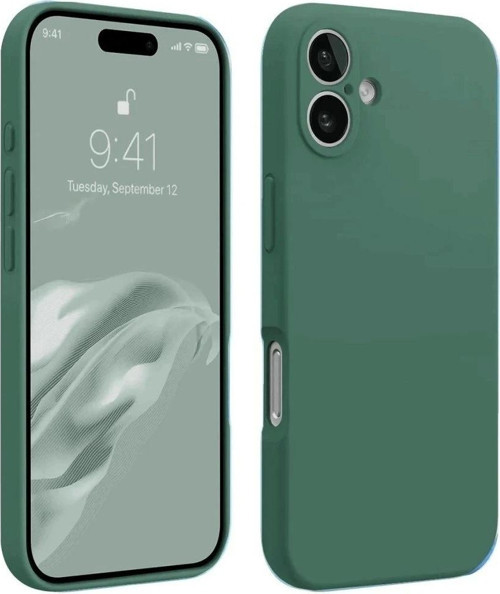 iPhone 16 Plus Kılıf First Silikon - Koyu Yeşil