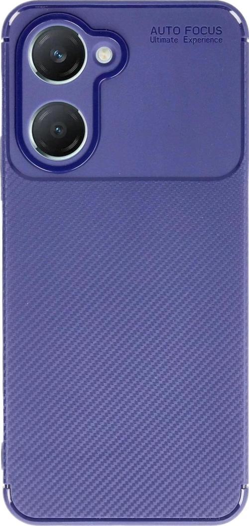 Vivo Y18 Kılıf Auto Focus Karbon Kapak - Lacivert