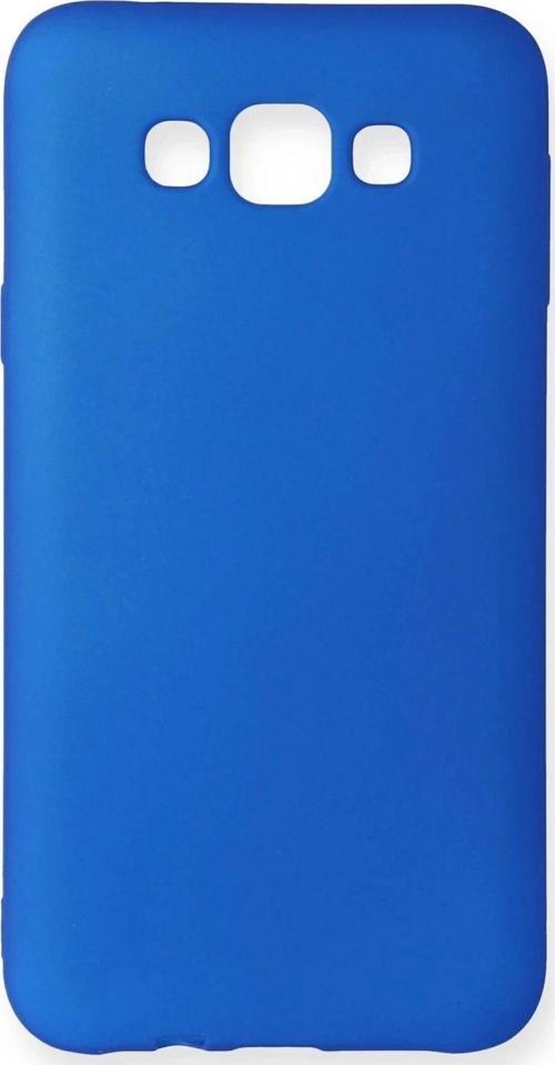 Samsung Galaxy E7 Kılıf First Silikon - Mavi