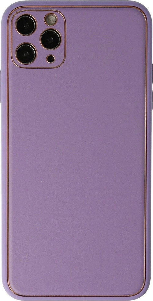 iPhone 11 Pro Kılıf Coco Deri Silikon Kapak - Lila