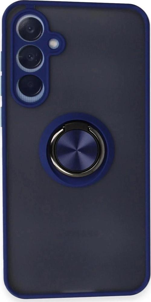 Samsung Galaxy A15 4G Kılıf Montreal Yüzüklü Silikon Kapak - Lacivert