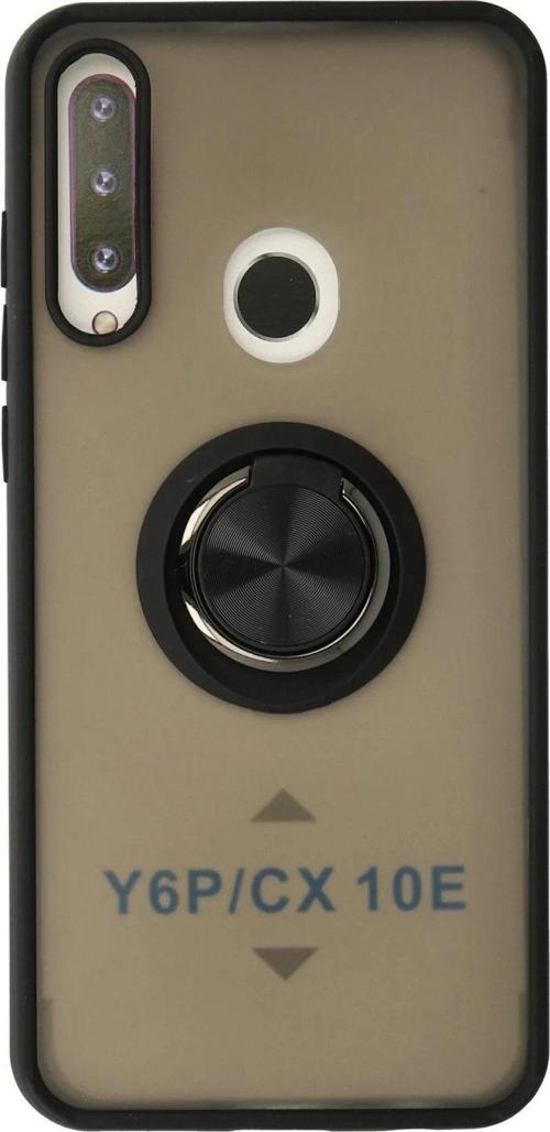 Huawei Y6P Kılıf Montreal Yüzüklü Silikon Kapak - Siyah