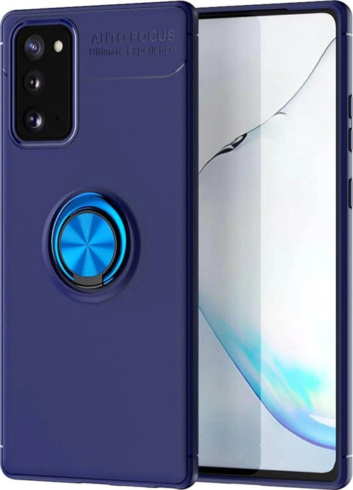 Samsung Galaxy Note 20 Kılıf Range Yüzüklü Silikon - Mavi