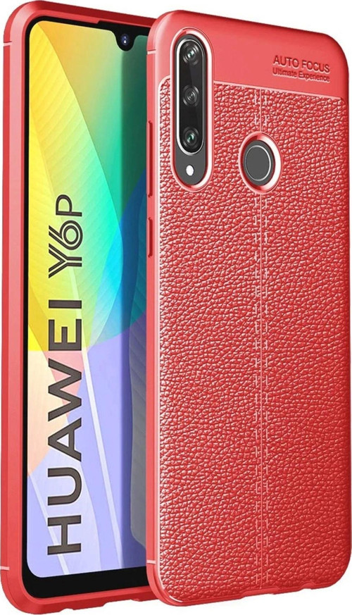 Huawei Y6P Kılıf Auto Focus Kapak - Kırmızı