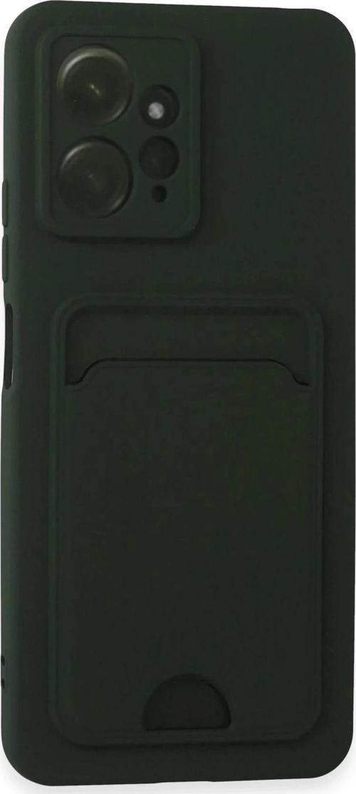 Xiaomi Redmi Note 12 4G Kılıf Kelvin Kartvizitli Silikon - Koyu Yeşil