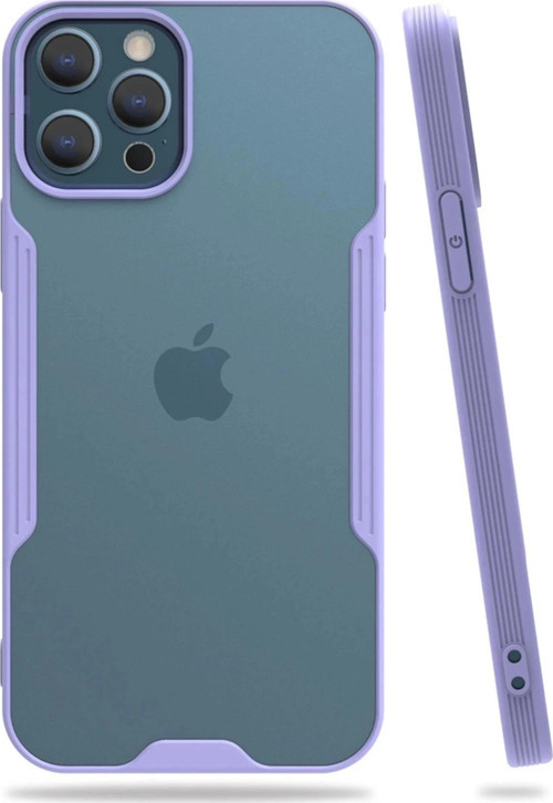 iPhone 12 Pro Max Kılıf Platin Silikon - Lila