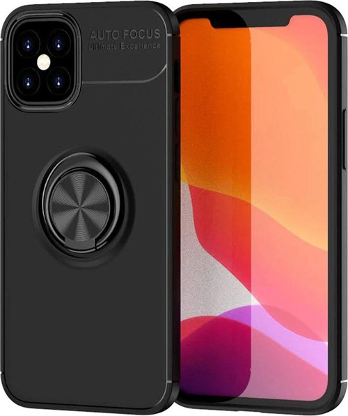 iPhone 12 Mini Kılıf Range Yüzüklü Silikon - Siyah