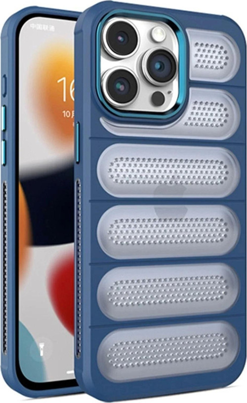 iPhone 15 Pro Max Kılıf Airmax Silikon Kapak - Lacivert