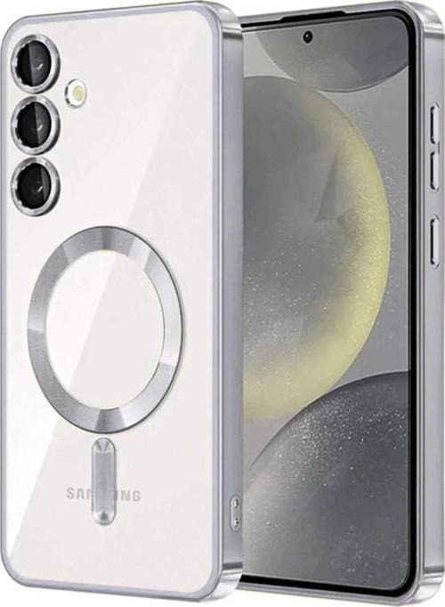 Samsung Galaxy S24 Plus Kılıf Kross Magneticsafe Kapak - Gümüş