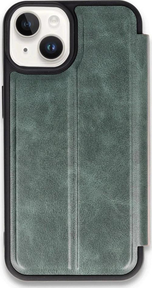 iPhone 14 Kılıf Flip Cover - Koyu Yeşil