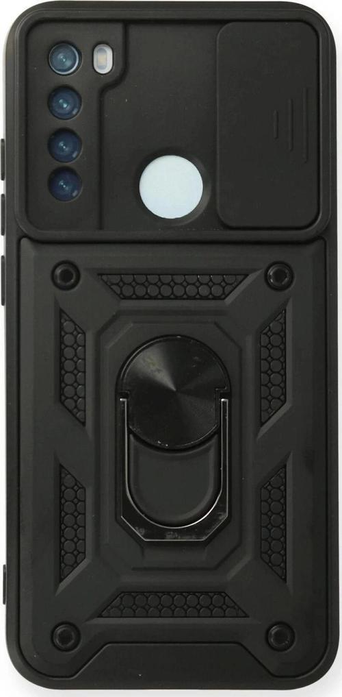 Xiaomi Redmi Note 8 Kılıf Pars Lens Yüzüklü Silikon - Siyah