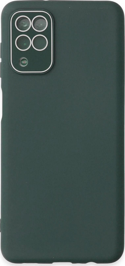 Samsung Galaxy A22 Kılıf Lansman Glass Kapak - Koyu Yeşil
