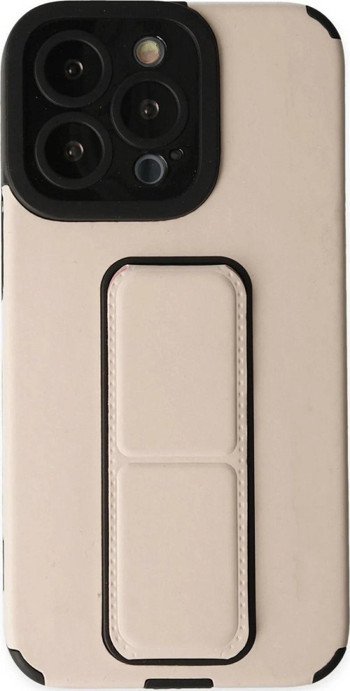 iPhone 13 Pro Kılıf Mega Standlı Silikon - Gold