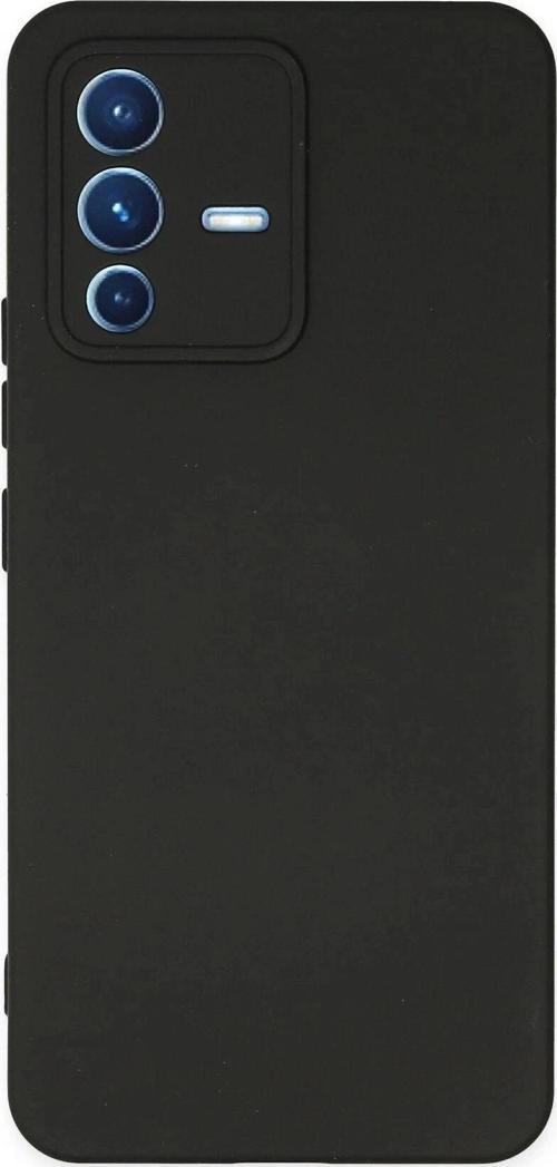 Vivo V23 5G Kılıf Nano içi Kadife Silikon - Siyah