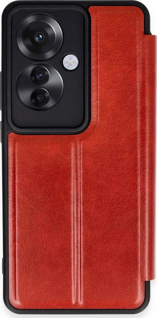 Oppo Reno 11F Kılıf Flip Cover - Kırmızı