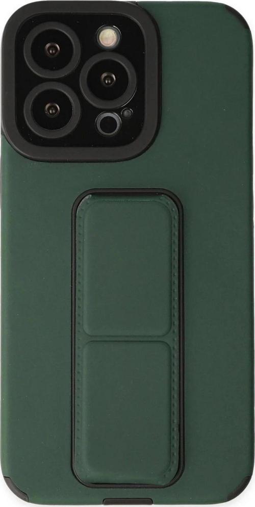 iPhone 13 Pro Max Kılıf Mega Standlı Silikon - Yeşil