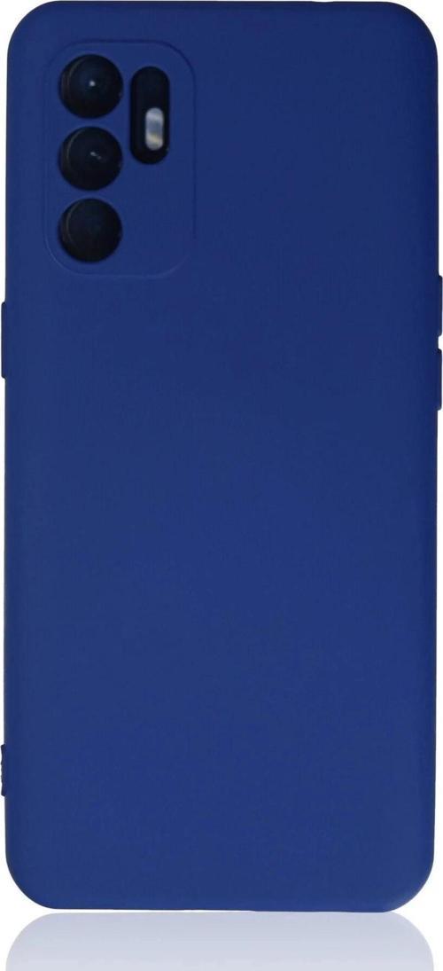 Oppo Reno 6 Kılıf Nano içi Kadife Silikon - Mavi