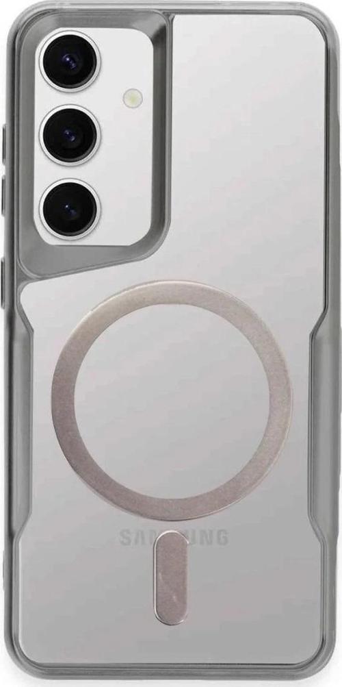 Samsung Galaxy S24 Kılıf Boyi Magsafe Silikon Kapak - Gümüş