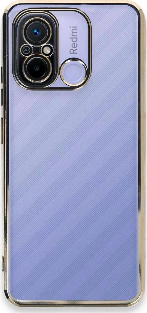 Xiaomi Redmi 12C Kılıf Razer Lensli Silikon - Gold