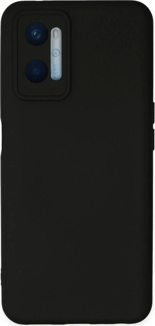 Oppo A96 Kılıf Nano içi Kadife Silikon - Siyah