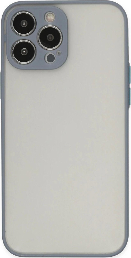iPhone 15 Pro Kılıf Montreal Silikon Kapak - Gri
