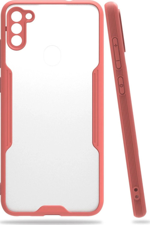 Samsung Galaxy A11 Kılıf Platin Silikon - Pembe