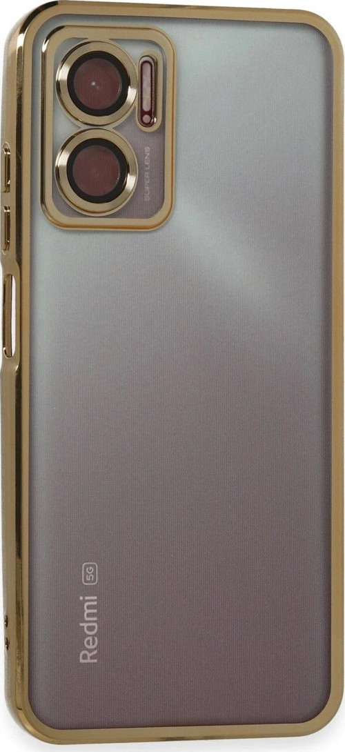 Xiaomi Redmi Note 11E Kılıf Razer Lensli Silikon - Gold