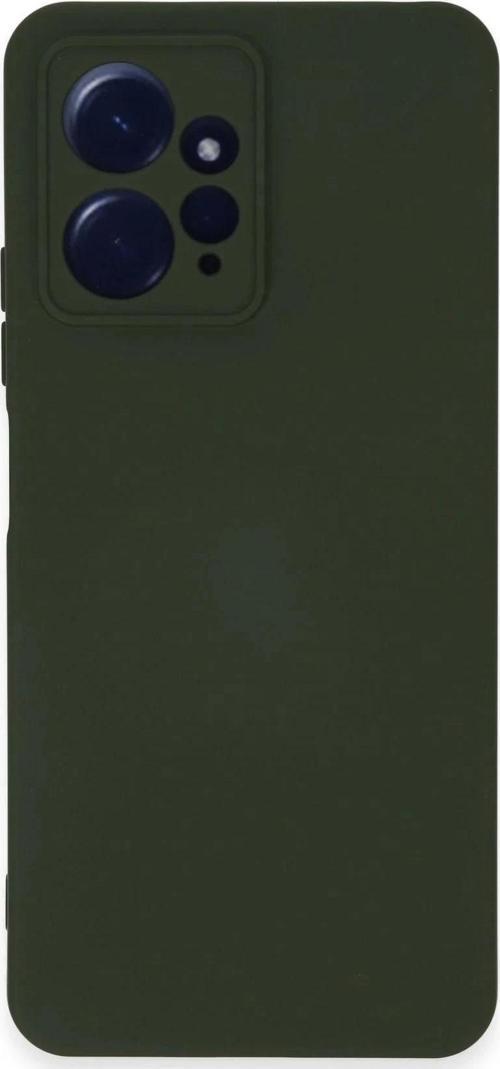 Xiaomi Redmi Note 12 4G Kılıf Nano içi Kadife Silikon - Koyu Yeşil