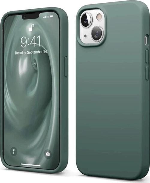 iPhone 14 Kılıf First Silikon - Koyu Yeşil